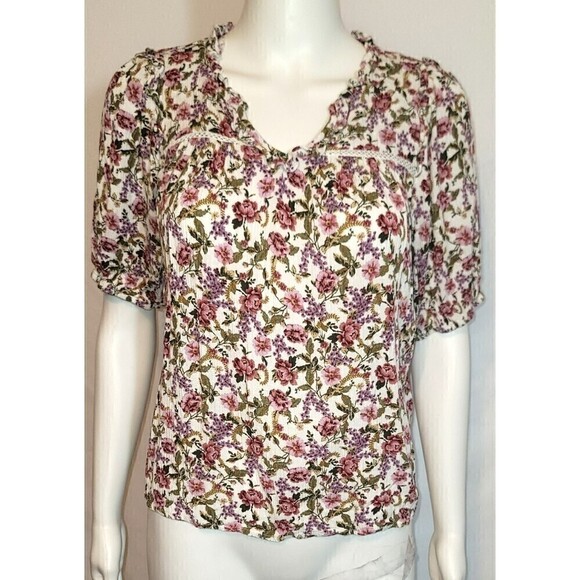 2 Knox Rose Floral Print Blouses - Size S - Picture 4 of 16